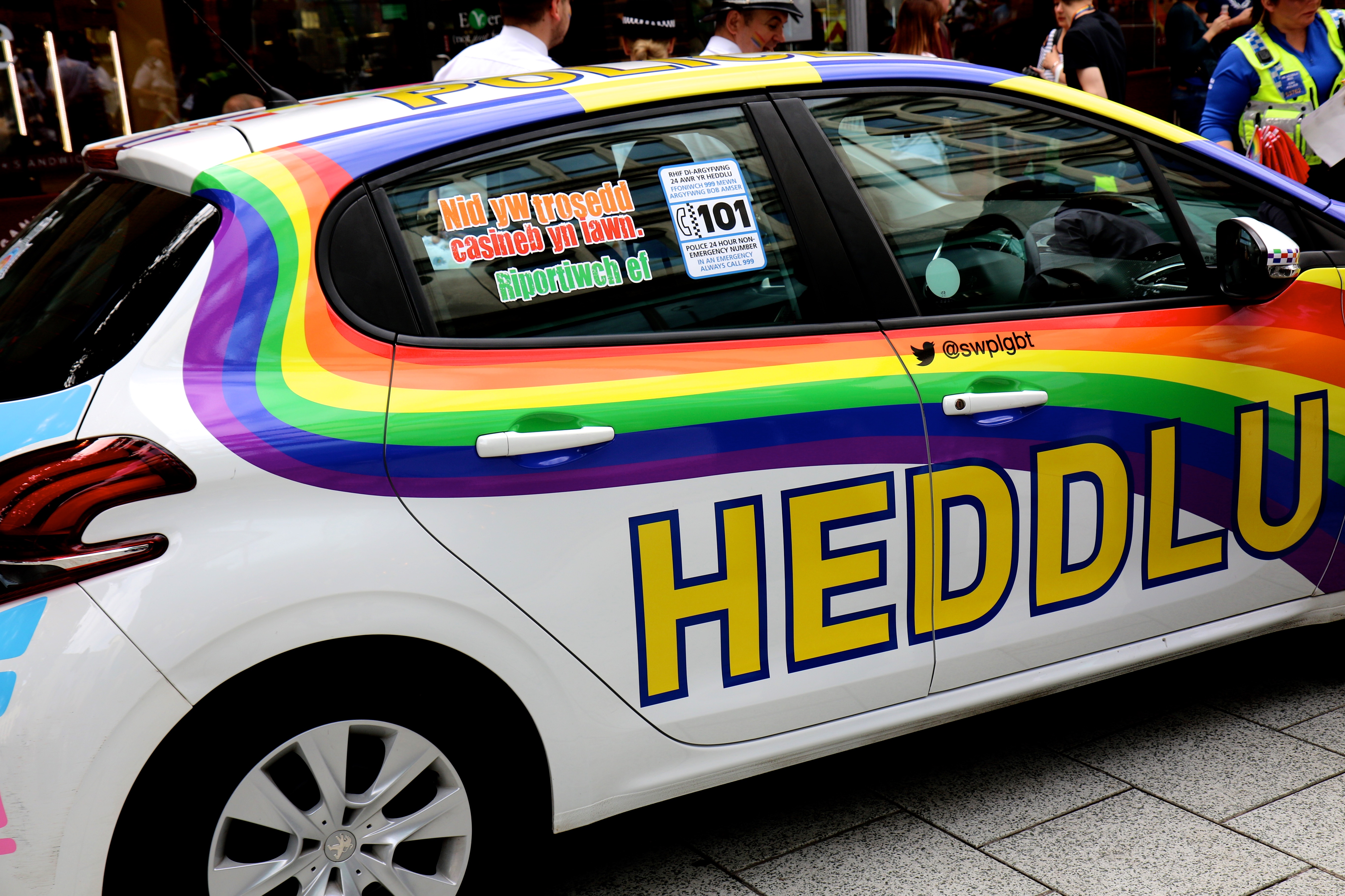 South Wales Police pride car